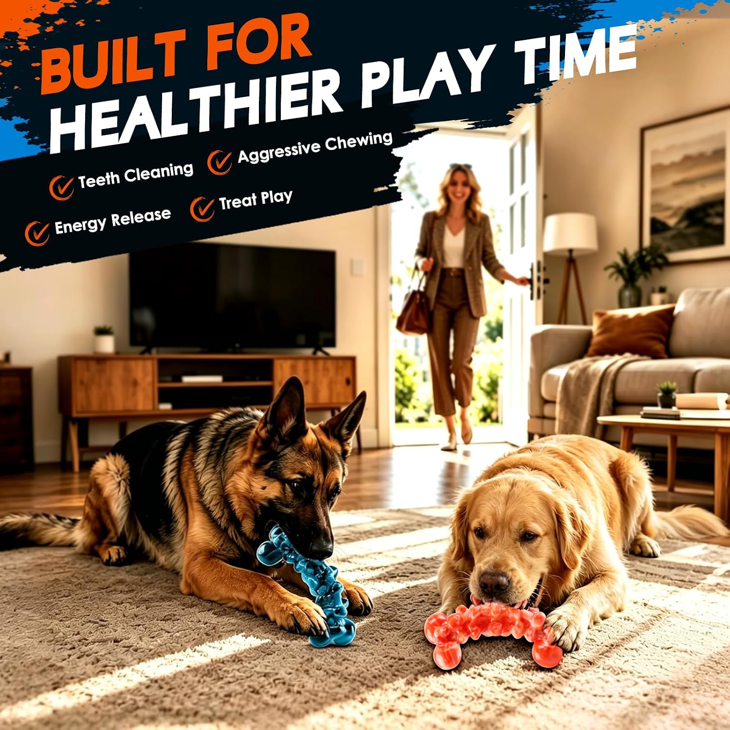 Wowbala dog chew toys in vibrant colors