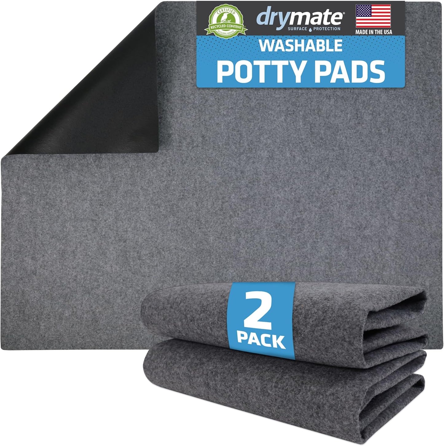 Drymate Jumbo Dog Playpen Mat (60x74), Super Absorbent, Waterproof, Slip-Resistant, Machine Washable, Reusable Puppy Pad for Training, Whelping, Housebreaking, Incontinence, Crate, Kennel (USA Made) - Image 13