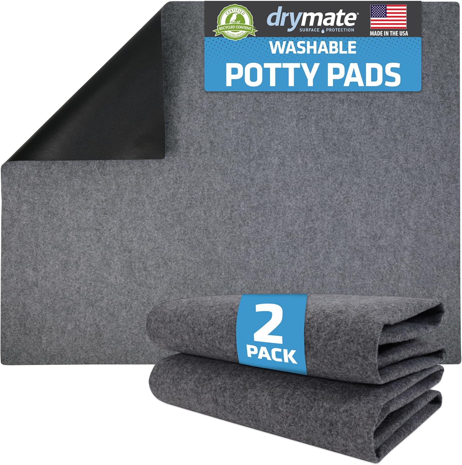 Drymate Jumbo Dog Playpen Mat (60x74), Super Absorbent, Waterproof, Slip-Resistant, Machine Washable, Reusable Puppy Pad for Training, Whelping, Housebreaking, Incontinence, Crate, Kennel (USA Made) - Image 13