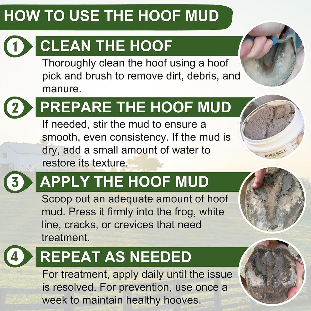 Premium USA imported equine hoof care bundle ingredients list including apple cider vinegar and oregano.