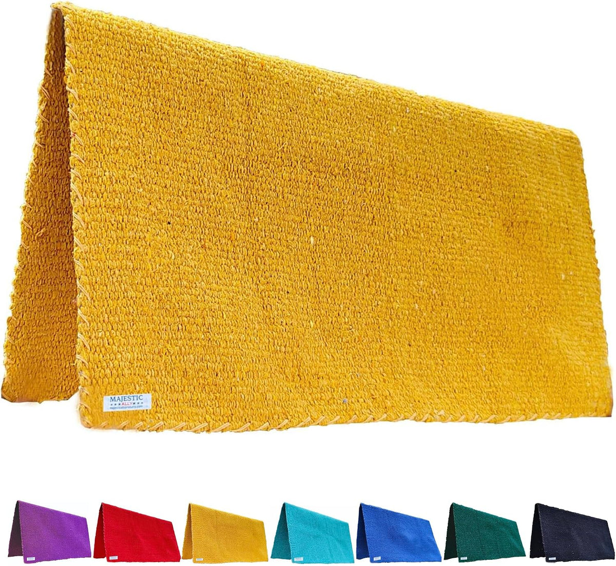 Majestic Ally Solid Color 34"x 36" Traditional Acrylic Saddle Blanket with Hemline Edges-3.7 lbs (Turquoise) - Image 11