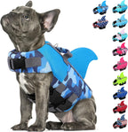 Dog Life Jacket Shark Life Vest for Dogs, Adjustable Swmming Vest with High Buoyancy, Safety Lifesaver with Rescue Handle for French Bulldog Small Medium Breeds, Blue S - Image 15