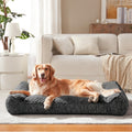 JOEJOY XL Orthopedic Dog Bed for Large Dogs Up to 80lbs - Extra Thick Foam Pet Bed Sofa with Bolster Sides, Large Sized Dog Couch Bed with Removable Washable Cover, Non-Slip Bottom, Grey (42"x30") - Image 1