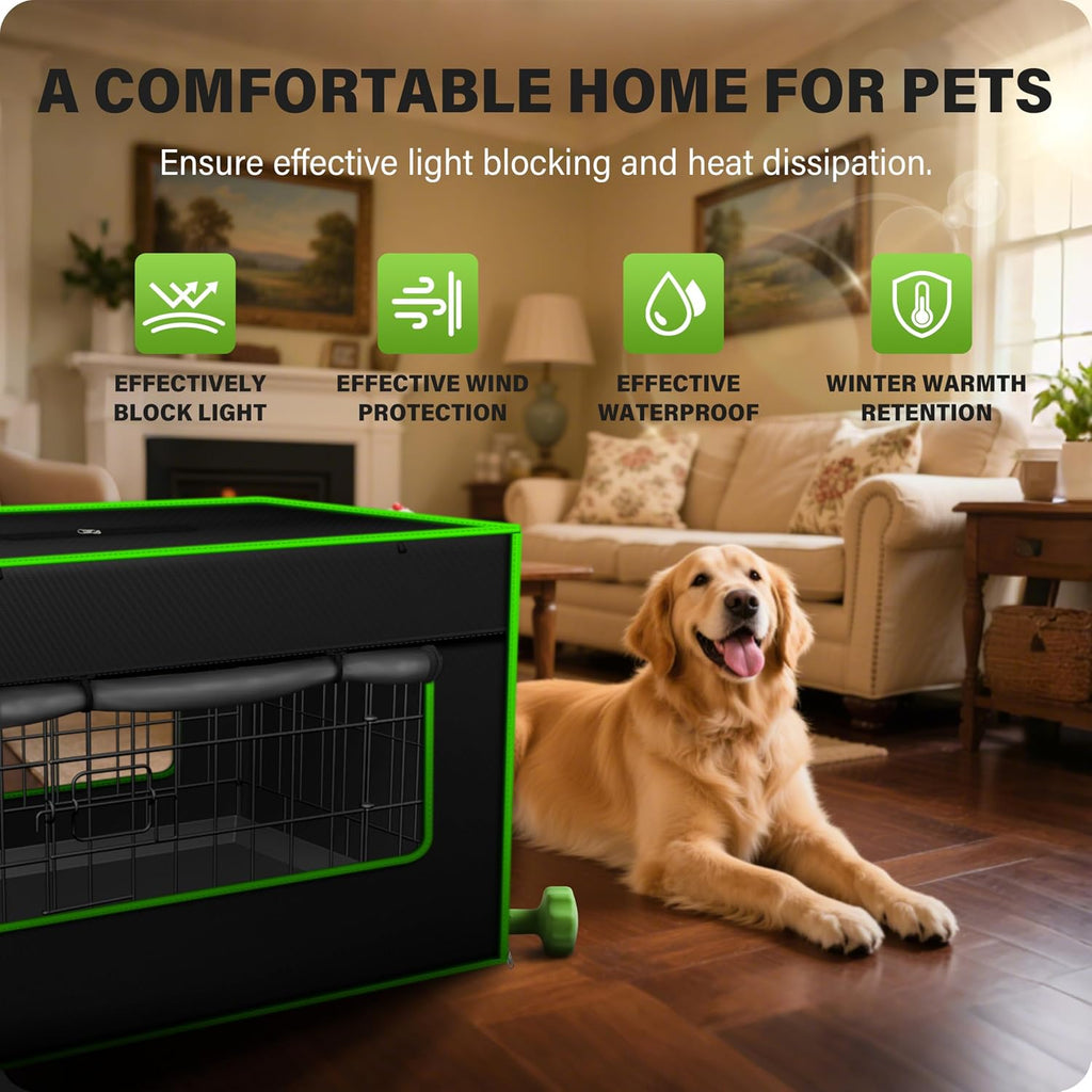 Bethshaya dog cage cover close up of heavy duty bottom safety snaps