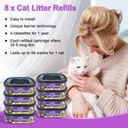 Lavender infused cat litter cartridge refills for indoor freshness.