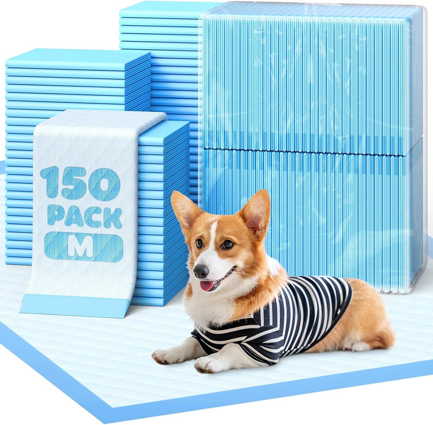 Powools Puppy Pads - Super Absorbent & Spill-Proof Pee Pads for Dogs with 6-Layer Material, Quick-Dry & Hassle-Free Potty Pads for Floors, Furniture, Vehicle, 22" x 22", 100 Packs - Image 10