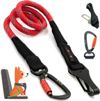 Dog Seat Belt for Car | Universal Pet Car Seatbelt with Reflective Climbing Rope, Aviation Aluminum Carabiner with 360 degrees Swivel & Auto-Lock, Secure Safety Restraint (Carbon Black 360 degrees) - Image 11