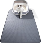 Ondware Silicone Cat Litter Mat front view showing waterproof grey texture.