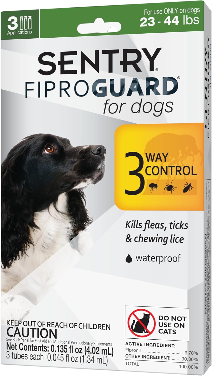 Sentry Fiproguard for Dogs, Flea and Tick Prevention for Dogs (5-22 Pounds), Includes 3 Month Supply of Topical Flea Treatments - Image 9