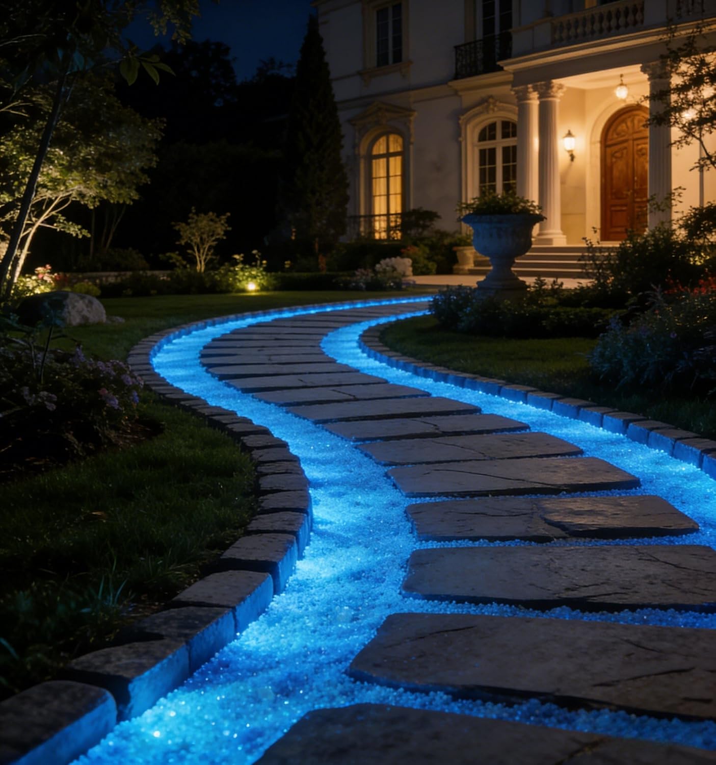 Generic 10000-pack blue luminous resin sand front view