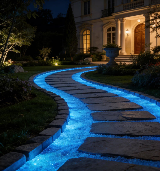 Generic 10000-pack blue luminous resin sand front view