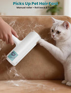 Delomo pet fur removal tool cleaning a sofa cushion