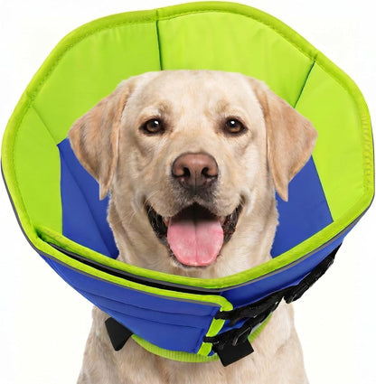 Sunfura soft dog cone blue front view
