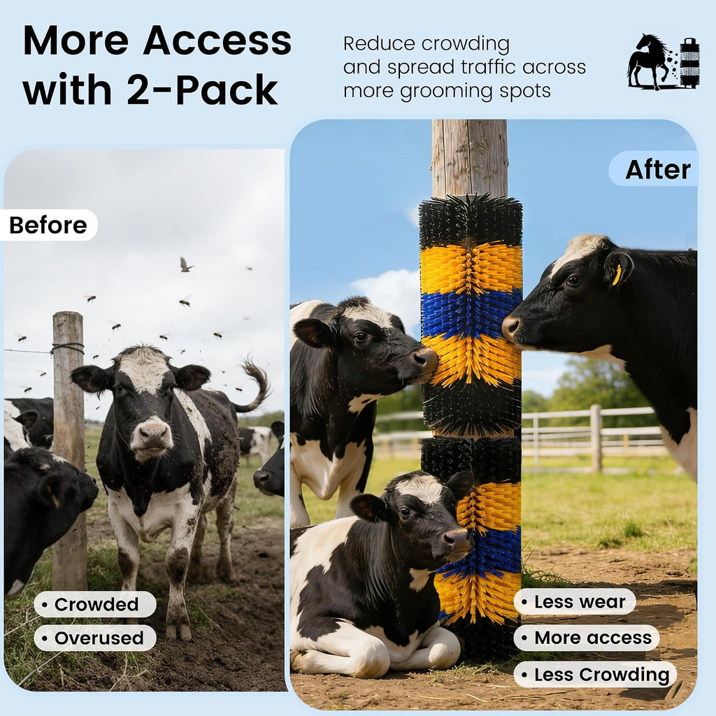 Seventeen inch livestock scratching post pad for sheep and miniature livestock grooming
