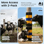 Seventeen inch livestock scratching post pad for sheep and miniature livestock grooming