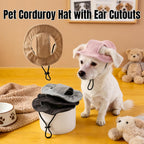Small dog wearing medium blue Tabksola pet cap