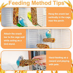 Side angle view of vegetable and grain flavor parrot treat stick