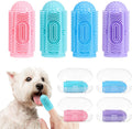 Ldiidii dog finger toothbrush 4 pack front view