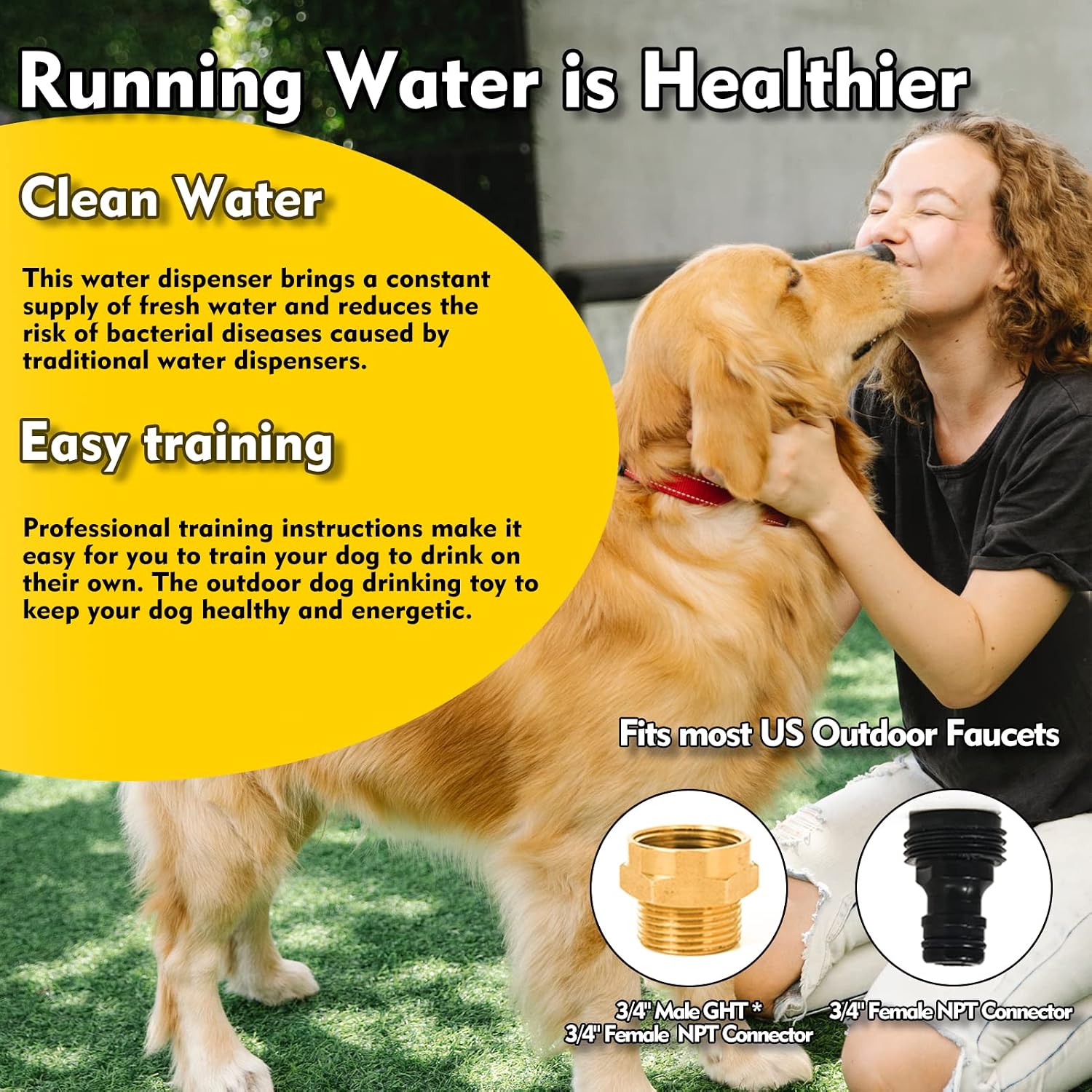 Components of Yatoco outdoor pet water dispenser