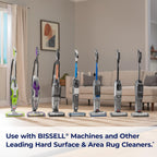 Bissell CrossWave Pet Pro formula showing pet and kid friendly safety certification details