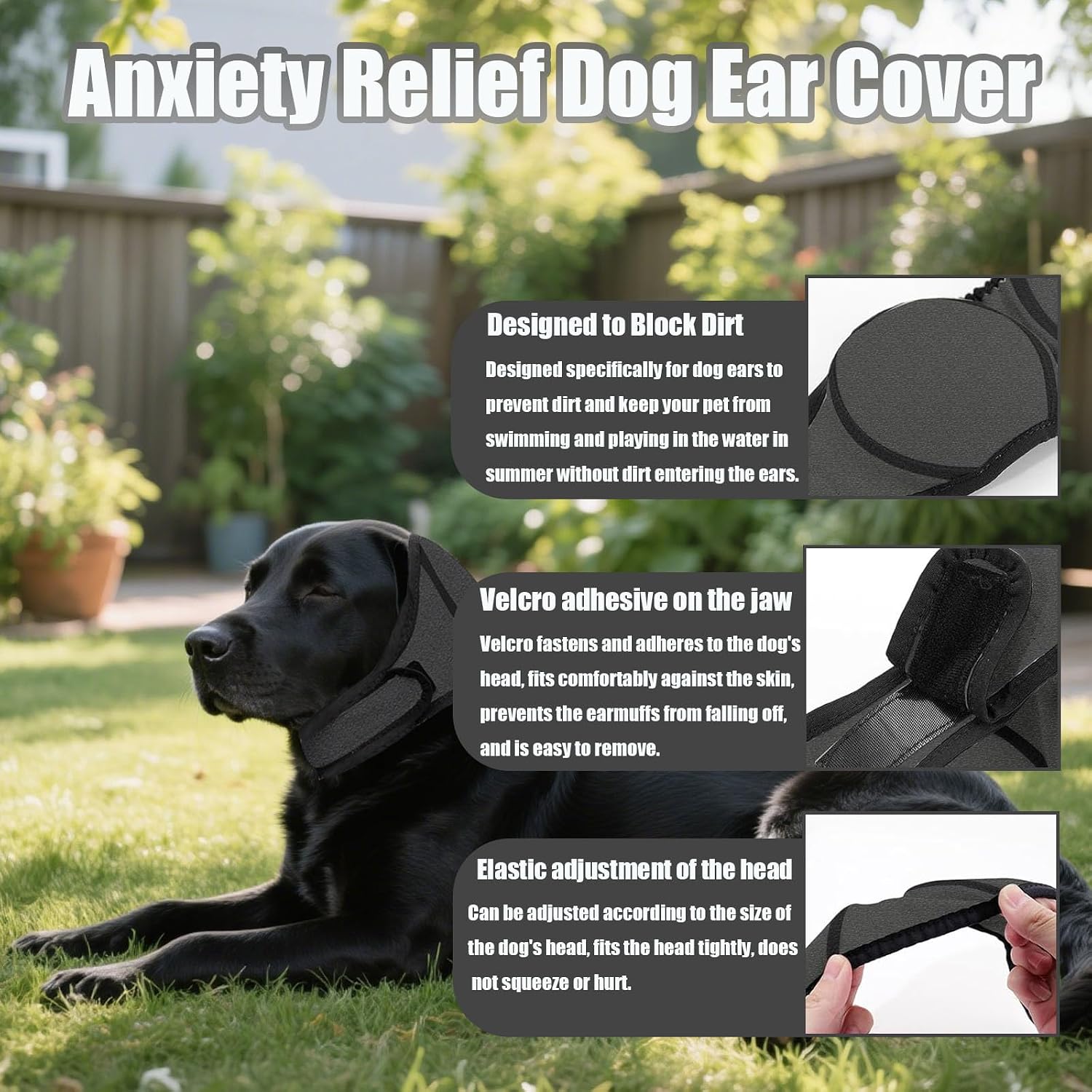 Waterproof dog ear cover for bath and grooming use