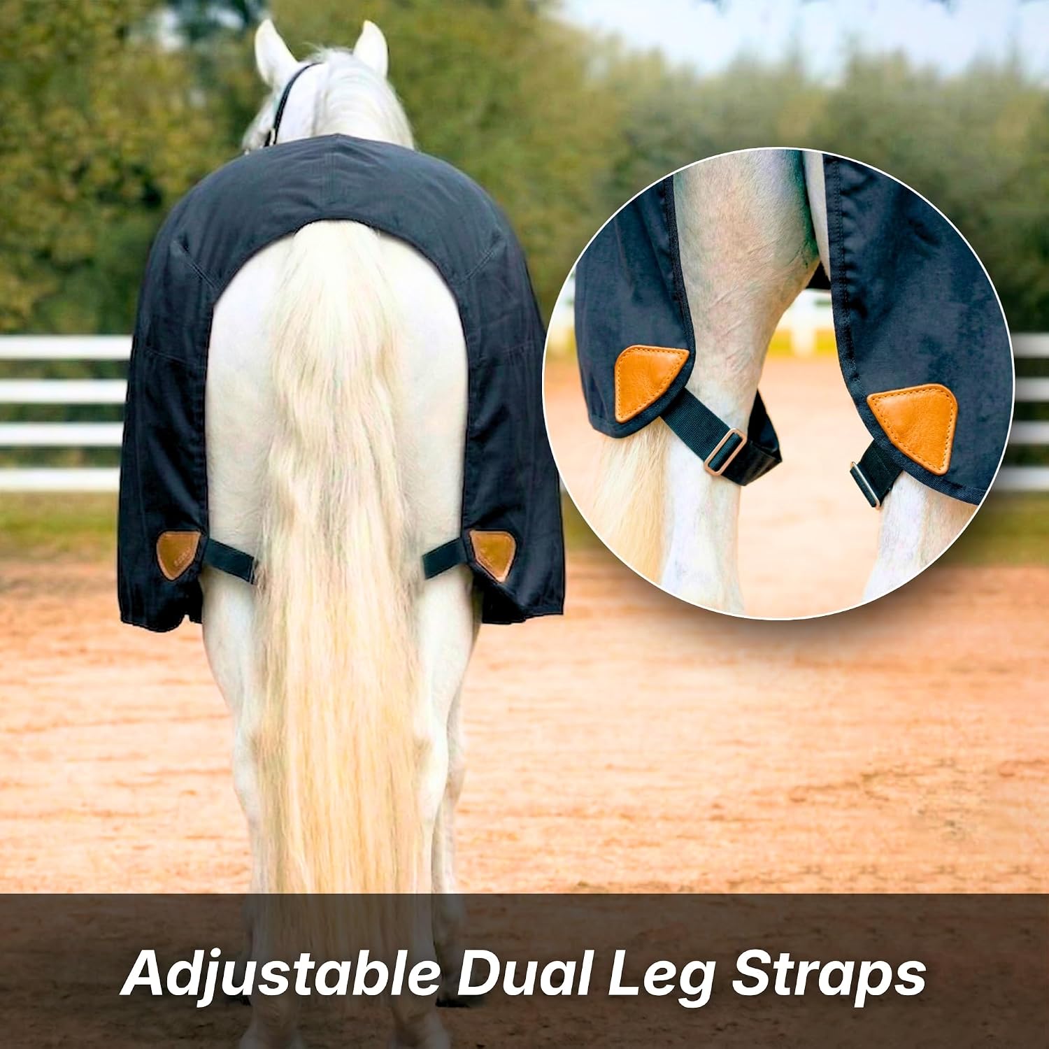 Detailed shot of the adjustable front buckles and durable hardware closures.