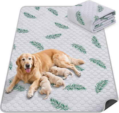 WanpeeGoo Washable Pee Pads for Dogs, 2Pack Reusable Puppy Pads, Super Absorbent & Leakproof Dog Pads, Anti-Slip Dog Pee Pads for Puppy Training & Incontinence, Feather Pattern 36"x41" - Image 13
