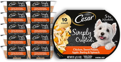 Cesar Simply Crafted Adult Wet Dog Food Toppers for Dry Food, Chicken, 1.3 oz Tubs, 24 Count - Image 11