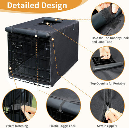 DONORO 36 inch black crate cover bottom corner toggle closeup