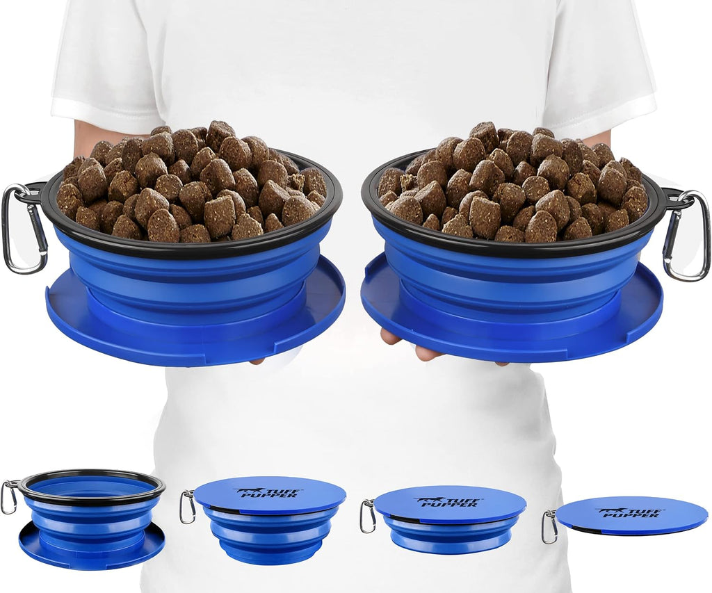 Tuff Pupper SuperBigSlurp Collapsible Dog Bowls, Extra Large Capacity, Portable, Food Safe, Odorless, Non-Toxic Silicone - Image 11