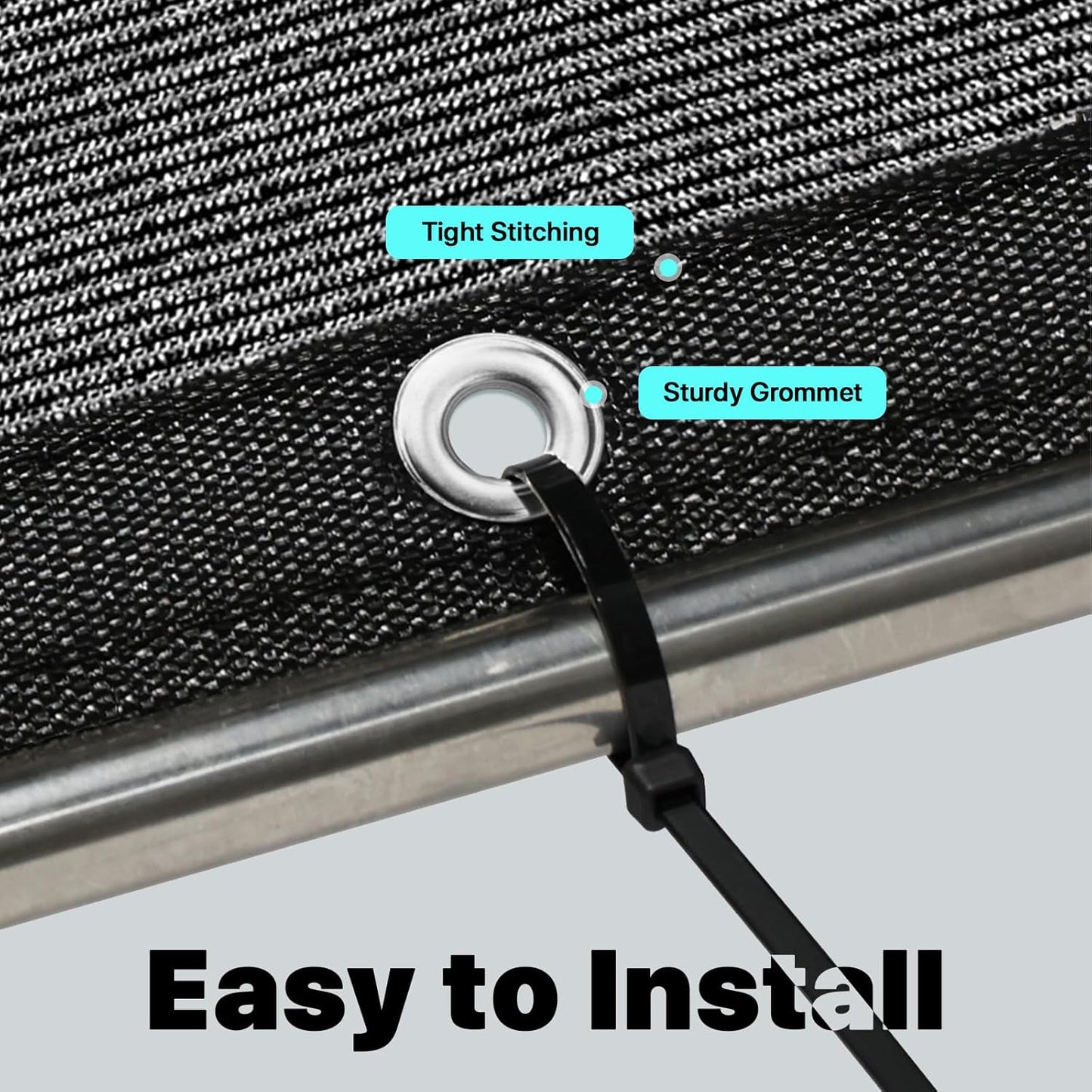 Breathable dog crate canopy showing air circulation and ninety percent ultraviolet protection
