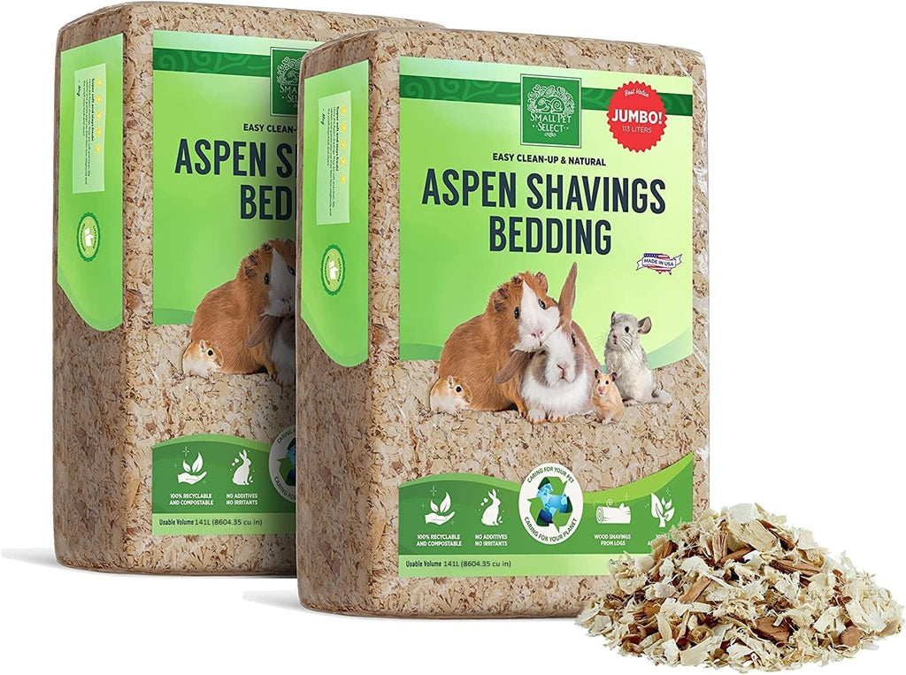 Small Pet Select Aspen Bedding jumbo pack ready for habitat setup