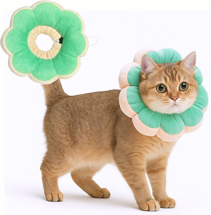 Adjustable Comfy Flower Style Elizabeth Collar for Cats Puppies Soft Recovery Cone Pet Protective Neck Collar (Yellow, Small) - Image 10