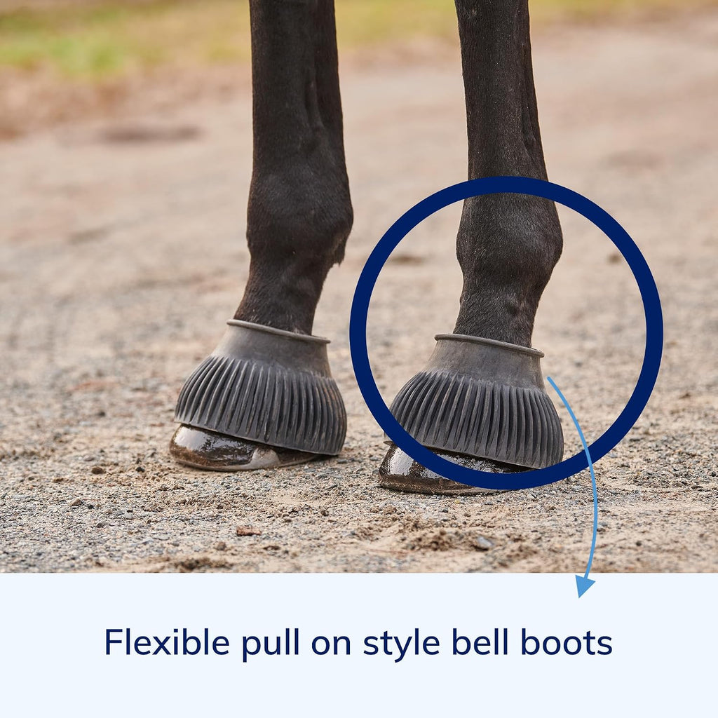 Classic Equine pull on rubber bell boots pair for premium hoof protection