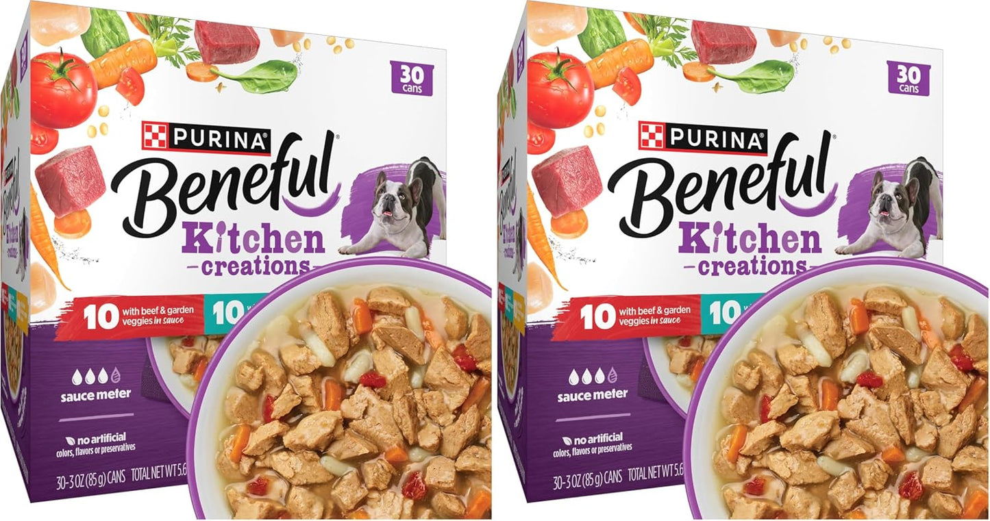 Purina Beneful Kitchen Creations With Beef, Chicken, or Lamb Wet Dog Food Variety Pack - (Pack of 30) 3 oz. Cans - Image 12