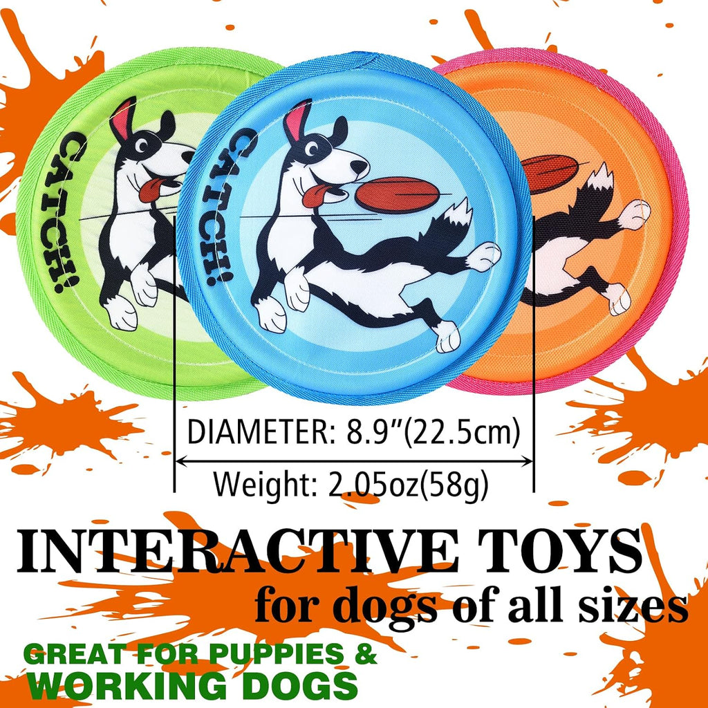 High angle shot of Xigou 3 pack dog training discs