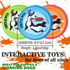 High angle shot of Xigou 3 pack dog training discs