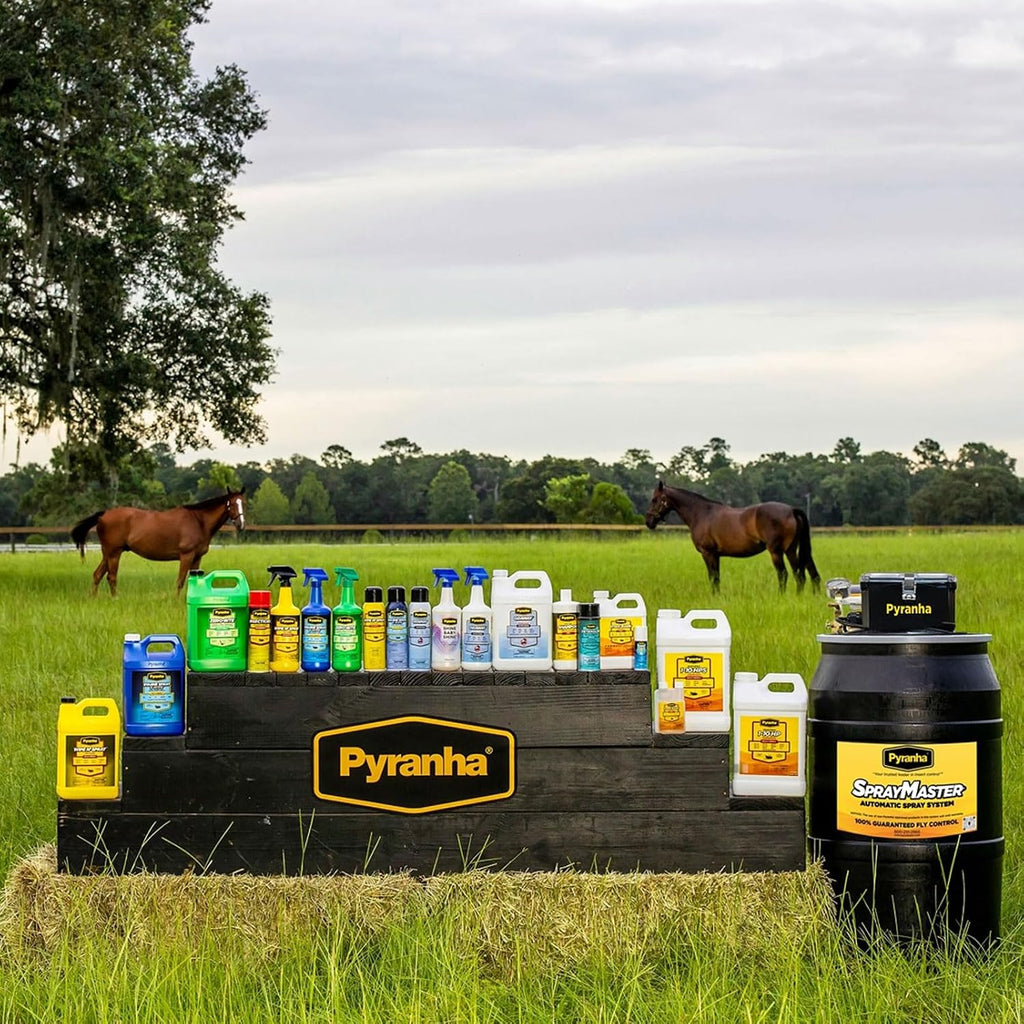 Back label instructions for Pyranha 1-10 HPS concentrate spray system