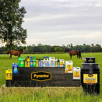 Back label instructions for Pyranha 1-10 HPS concentrate spray system