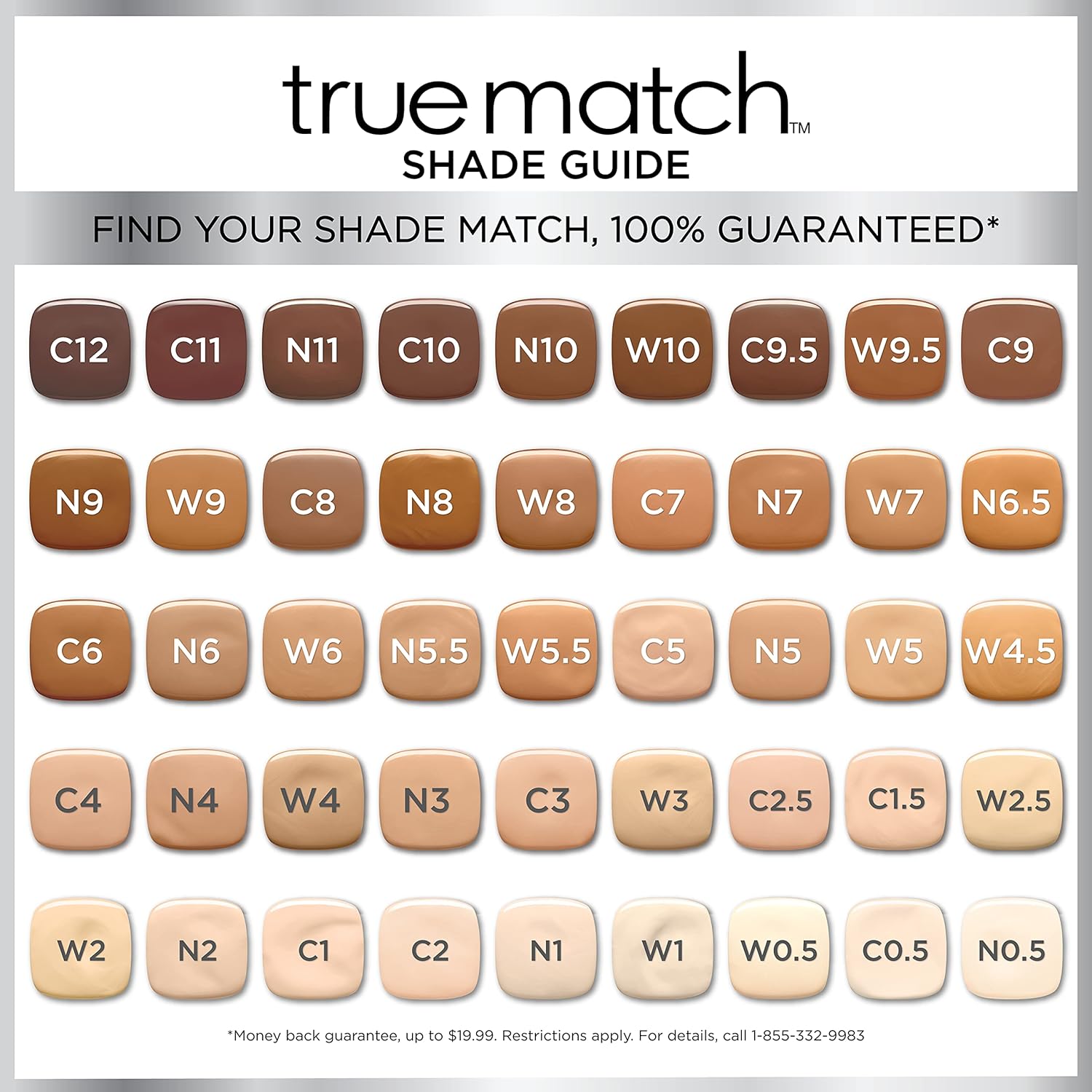 L'Oreal Paris True Match oil free hydrating foundation bottle display
