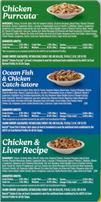 Nutrish grain free cat food cup top label detail