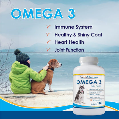 Salveo Petcare wild caught dog fish oil softgels for itchy skin relief