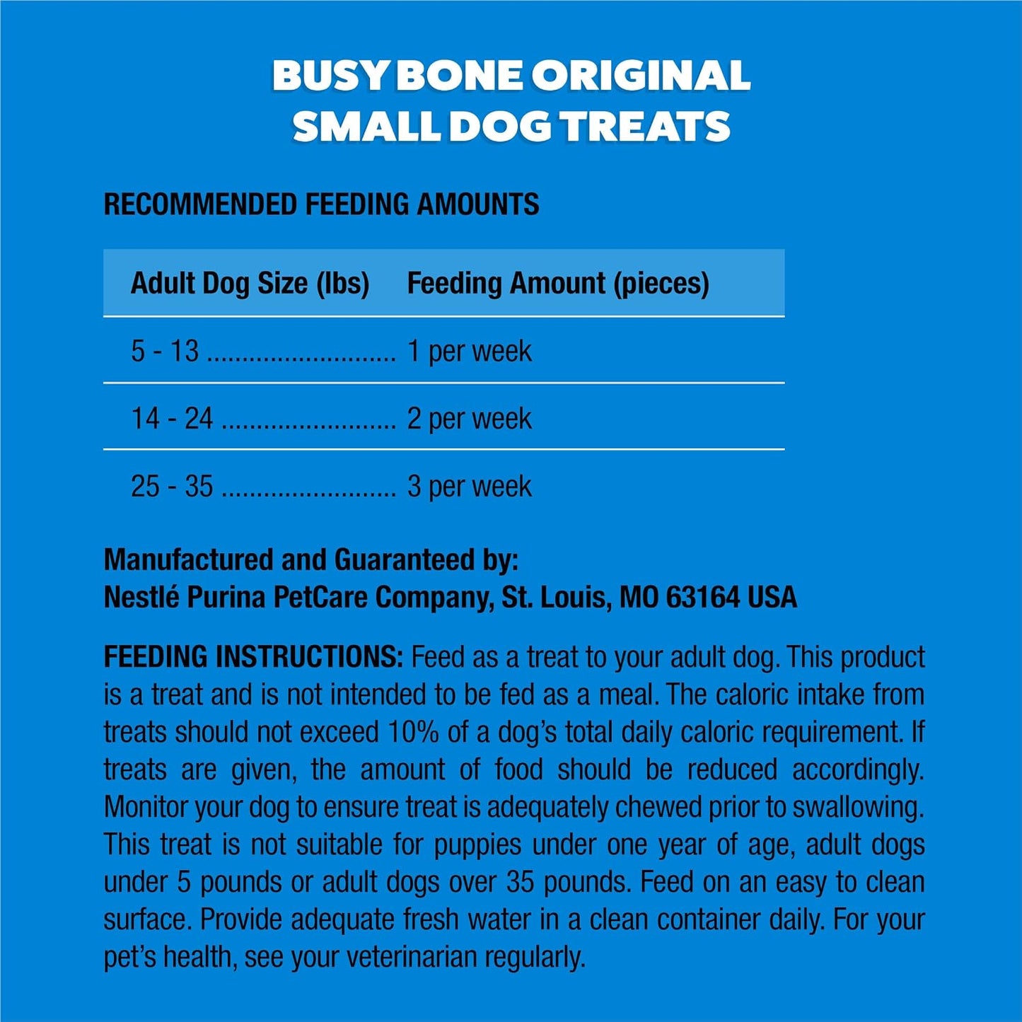 Product scale of Purina Busy Bone for small dogs