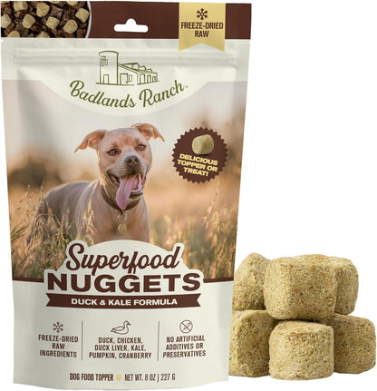 BADLANDS RANCH Superfood Nuggets - Freeze-Dried Raw Dog Treat & Food Topper, Nutrient-Dense Beef Tripe & Kale Formula, High Protein, No Artificial Additives, 8oz Bag - Image 13