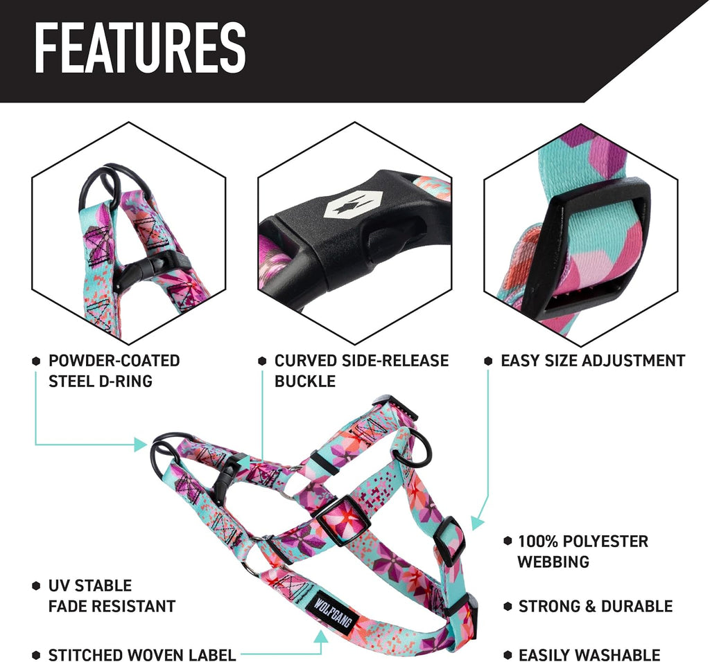 Close up of Wolfgang heavy duty dog harness steel D-ring