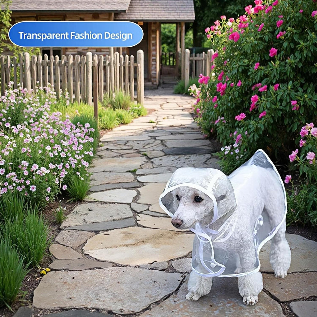 Bubble-Fly waterproof pet jacket flat lay perspective illustrating the cape style shape