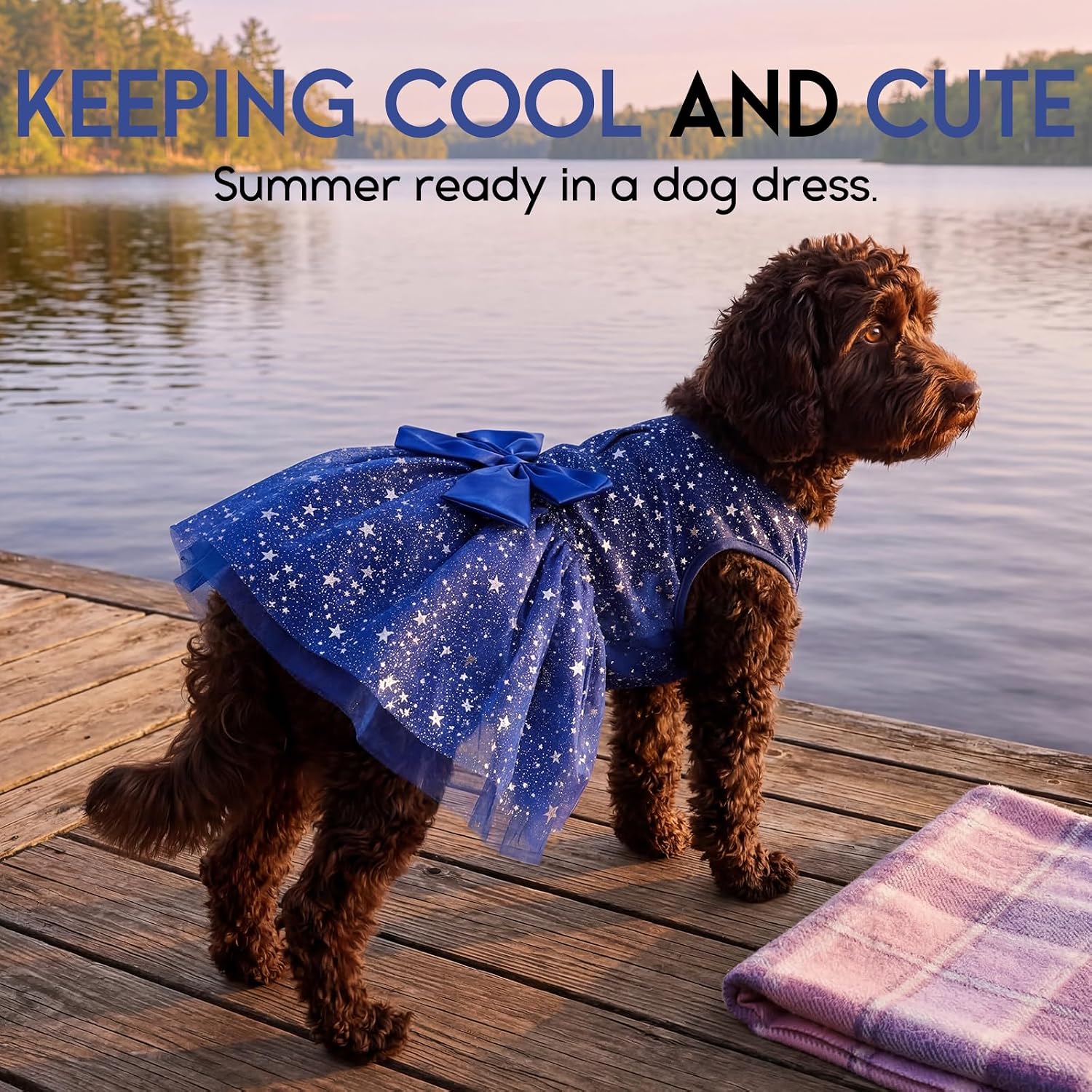 Formal pet apparel with central bow detail