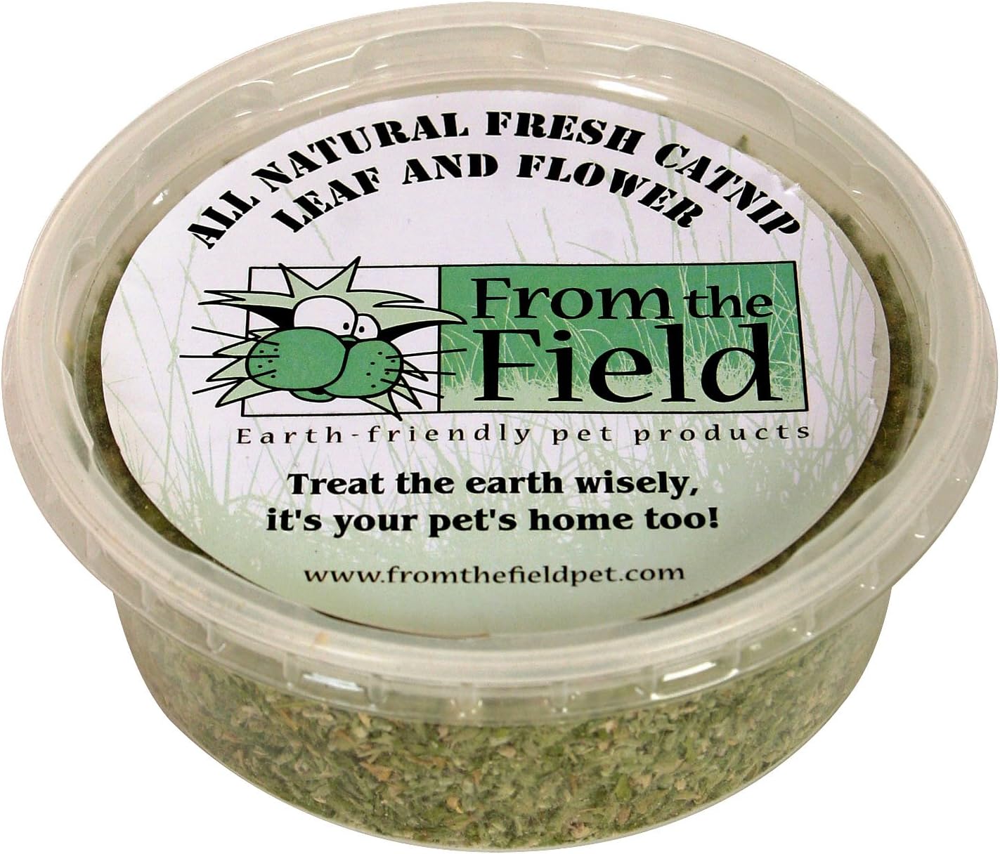 Premium organic catnip flower buds and leaves blend without stems on white background