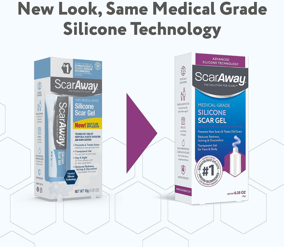 Authentic USA packaged ScarAway medical grade gel for Indian skincare routines.