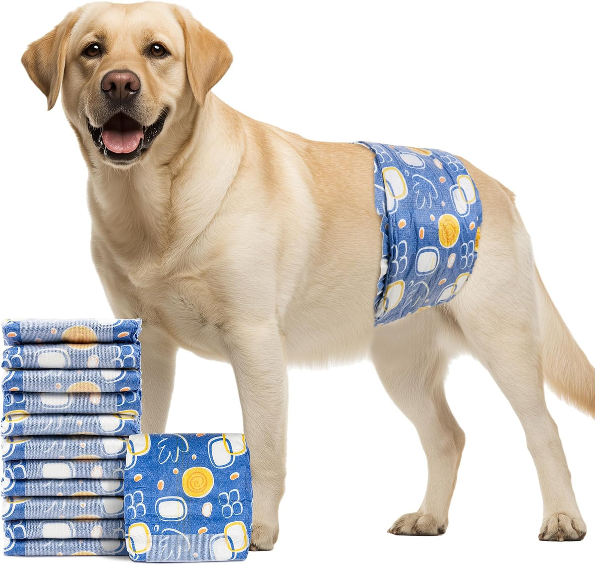 MICOOYO Male Dog Diapers, Disposable Male Dog Wraps with Wetness Indicator, Super Absorbent | Leak Proof Doggie Diapers for Incontinence, Marking, Puppy Training, S, 12-19-inch Waist, 20 Counts - Image 9
